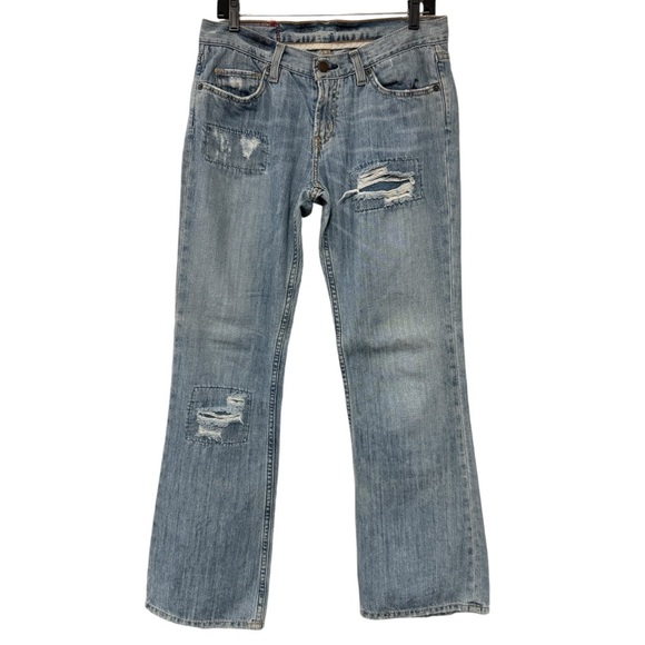 X2 Denim Laboratory Distressed Denim Boot Cut Jeans W31 - 6R - Picture 1 of 13